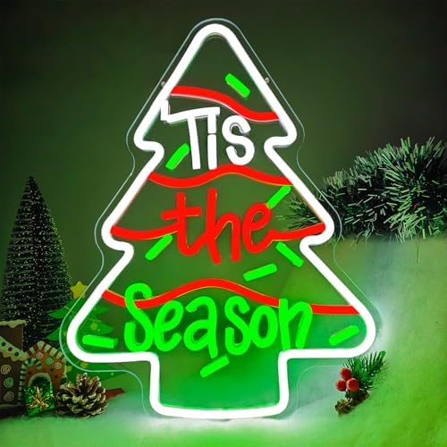 Christmas Tree Cake Neon Sign Christmas Neon Sign for Wall Decor Tis The Season Led Sign Xmas Tree Cakes Neon Light Up Signs for Holiday Door Window Bedroom Party Home Xmas Gift Winter Bar Porch by DpaintNeonSign