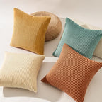 Topfinel 26x26 inch 4 Pack Decorative Throw Pillow Covers,Soft Velvet Modern Double-Sided Designs, Mix and Match for Home Fall Decor, Cushion Covers Set of 4 (Orange/Teal) - Image 3