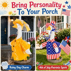 Timeet 8-Piece Seasonal Porch Goose Outfit Set for 23” Lawn Goose – Holiday Costumes for Valentine’s Day, Easter, 4th of July & Christmas – Decorative Clothes for Patio, Garden & Front Porch - Image 4