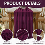 MDS Pack of 12 | Eggplant | 14ft Chiffon Table Runner 29x170 Inches Long Romantic Rustic Sheer Gauze Runner for Wedding Bridal Shower Birthday Banquets Engagement Spring Easter Boho Decorations - Image 5