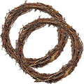 2pcs 18-20inch Large Natural Grapevine Wreath Rings Rattan Vine Branch Wreath Hoop for DIY Craft Christmas Easter Holiday Decoration Seasonal Decors (2pcs 50cm/18-20inch) by LWINGFLYER