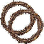 2pcs 18-20inch Large Natural Grapevine Wreath Rings Rattan Vine Branch Wreath Hoop for DIY Craft Christmas Easter Holiday Decoration Seasonal Decors (2pcs 50cm/18-20inch) by LWINGFLYER