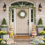 26 Inch Spring Easter Colorful Egg Wreath for Front Door, Colorful Home Decoration Easter Eggs and Berries Wreath for Indoor and Outdoor Use - Image 4
