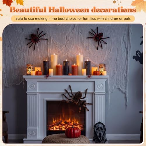 Retisee 3 Pcs 6/8/12" Fall Flameless LED Candles Decorations for Home - Image 6
