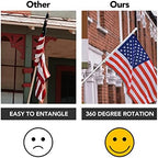 Yeesun 6FT Flag Pole for Outside House with 3 x 5 FT Flag, Bracket, White - Image 5
