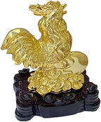 Betterdecor Gold Color Feng Shui 12 Chinese Zodiac Animal Statue Figurine Home Office Decoration and Gift for New Year Holidays and Birthday (Zodiac Rooster) - Image 3