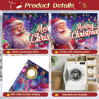 Festive Santa Garage Door Banner 16x7 Ft - Colorful Ornaments and Bold Text for 2 Car Garage Holiday Cheer - Image 3
