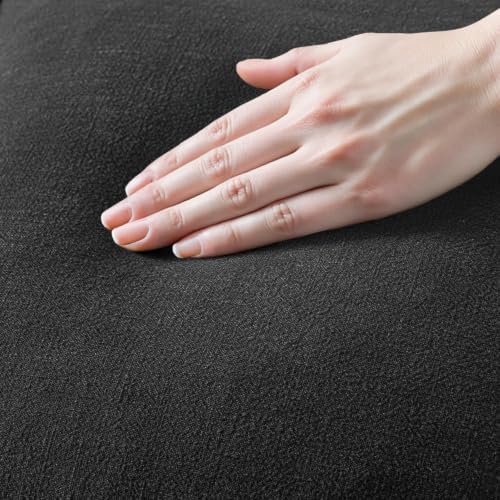 MIULEE Boho Linen Fringe Decorative Throw Pillow Covers Black 18x18 - Image 2