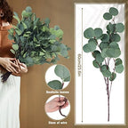 Waydress 20 Pcs Artificial Eucalyptus Stems Fake Bulk for Wedding Decor - Image 2