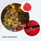UPKOCH Wreath Double Layered Round Storage Bag with Handles for Festival - Image 3