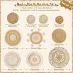 Set of 10 Boho Wall Basket Decor Wicker Woven Wall Basket Decoration - Image 2