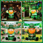 6FT St. Patricks Day Inflatables Outdoor Decorations, Blow Up Sit Down Leprechaun Holds Beer Cup,Wearing Shamrock Hat,Built-in LED Lights,St Patricks Day Décor for Irish Outdoor Garden Yard Holiday - Image 7