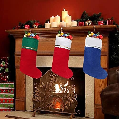 24 Pack Candy Cane Christmas Stockings, 19 Inches Red and White Christmas Stockings for Family Christmas Holiday Decorations - Image 5