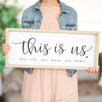 Simply Said, INC Farmhouse Frames 10" x 24" Sign - This is Us, Our Life, Our Story, Our Home - Image 4