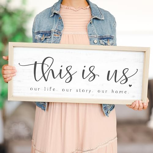 Simply Said, INC Farmhouse Frames 10" x 24" Sign - This is Us, Our Life, Our Story, Our Home - Image 4
