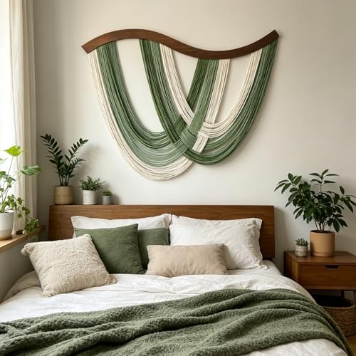 Large Macrame Wall Hanging, Boho Tapestry Woven Decor, 31.5” x 23.5" - Image 5