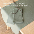 Over&Back 18x108 Washed 100% Linen Table Runner - Washable Table Runners for a Custom Home Decor Tablescape - Perfect for Coffee Table, Dinner Table, Living Room, and More - Green - Image 3