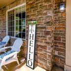 Oh Hello Porch Welcome Sign for Front Door Decor, 45"X9", Black - Image 6