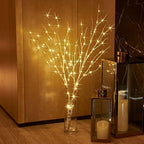 Birchlitland Lighted Birch Branches 32IN 100 LED with Timer Battery Operated, Artificial Tree Branch with Warm,Willow Branch Lights for Home Bedroom Fireplace Christmas Holiday Decoration - Image 4