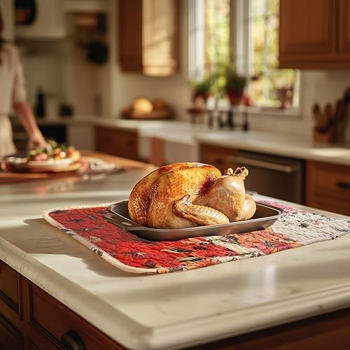 6-Piece Floral Patchwork Quilted Placemats, Original - Image 5