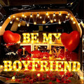 Be My Boyfriend Light Up Letters with 1000 Rose Petals by Unknown