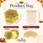 Yexiya 60 Pack Golden Indian Return Gift Boxes for Diwali Pooja, Classic - Image 2