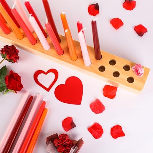 36 Inch Wooden Taper Candle Holder Long Candlestick Holders for Table Centerpiece Giant Wood Candlestick for Birthday Party Wedding Anniversary Party Decor Natural Wood Color - Image 5