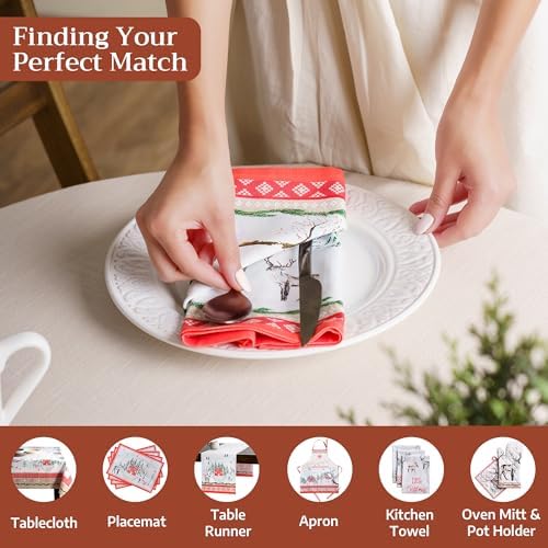 Maison d' Hermine Cloth Napkins Set of 4 Reusable 100% Cotton (20" x 20") - Image 4