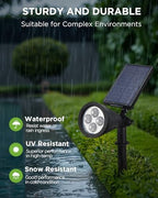 InnoGear 2 Solar Light Outdoor Spotlight for Halloween Christmas Xmas, Blue - Image 7