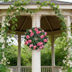 Spring Wreaths for Front Door 21 Inch – Valentine’s Day Pink Peony Artificial Wreath, Spring Summer Floral Wreath for Porch, Wall, Window Decor - Image 5