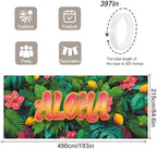 7 * 16FT Summer ALOHA Garage Door Cover Decorations Sunset Palm Trees Garage Door Banner for Outdoor Indoor Summer Party Photography Backdrop - Image 4