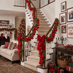 2 Pcs 6 ft Red Velvet Christmas Ball Ornament Garland - Image 6