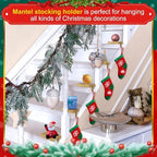 Zonon 4 Pcs Christmas Stocking Holders for Mantle, Gold - Image 4