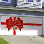 Oudain Christmas Garage Door Cover Red Bow Gift Box Design Backdrop - Image 4