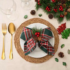 Blue Needles Gingham Buffalo Plaid Cotton Dinner Napkins Set of 12-18"x18" - Image 3