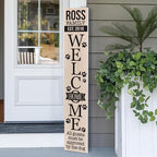 Personalized Welcome Sign for Front Door, Custom Welcome Sign for Porch Outdoor Welcome Home Decorations, 48"x8" PVC Sign (Design 22) by BasicFundamentals