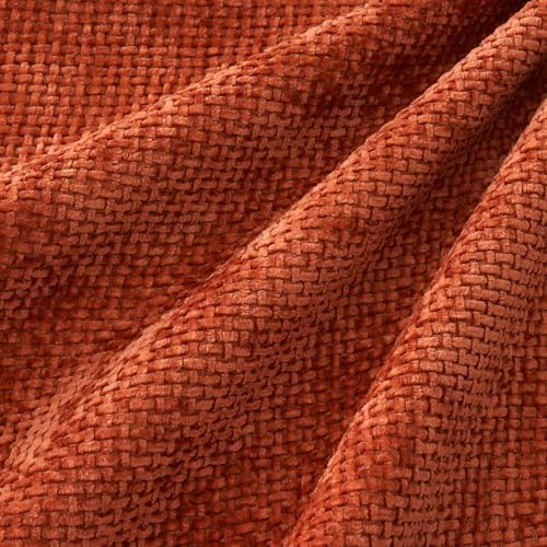 MIULEE Decorative Chenille Fall Pillow Covers Burnt Orange 16x16 Pack of 4 - Image 2