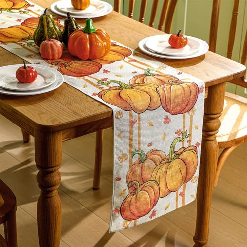 Honeydak 12 Pcs Holiday Table Runner Seasonal Farmhouse Table Decor 13 x 72 Inch Thanksgiving Christmas Decorations Fall Halloween for Home Party Dining Room Kitchen - Image 2
