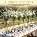 Set of 12 Yellow Glass Bud Vases for Centerpiece, Assorted - Image 4