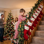 Tatuo 12 Pack Christmas Burlap Stockings Hanging,Red White - Image 4