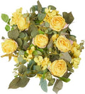 Artificial Flower Garland 2pcs 5.4ft Rose & Hydrangea Vine Decor, Yellow by PONKING