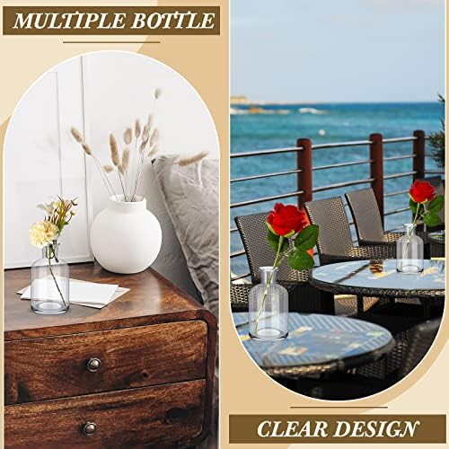 Lallisa 60 Pcs 4 Inches Small Glass Bud Vases Bulk Mini, Clear - Image 6