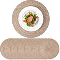 12 Pcs Jute Woven Placemats 13 Inches Boho Rustic Table Mats, Classic by Acellegic