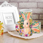 Flameless Candles LED Easter Rabbit Daisy Decorative Candles Battery Operated Ornage Flickering Candles with 18-Key Remote Timer Pillar for Home Living Room Party Table Decorations Green - Image 4