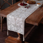 Embroidered Table Runner Boho Farmhouse Dresser Scarf, 14" x 112" - Image 2