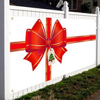 Oudain Christmas Garage Door Cover Red Bow Gift Box Design Backdrop - Image 6