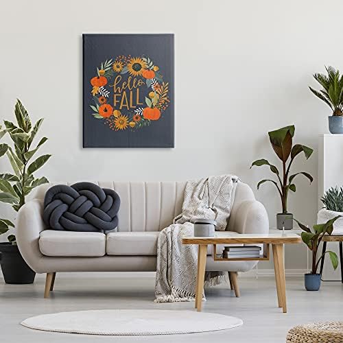 Hello Fall Sunflower Pumpkin, 30 x 40 Inch Canvas Wall Art - Image 3