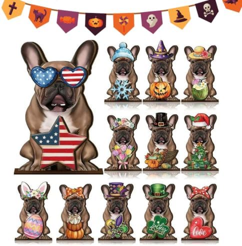 Interchangeable Wooden Animal Decor Magnetic Seasonal Figurine (Z) - Image 2