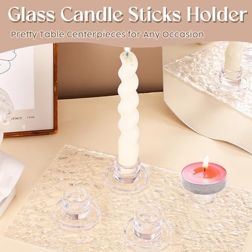 30 Pcs Glass Taper Candle Holders Candlestick Holders - Image 3