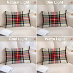 Batmerry Scottish Tartan Pillowcases,Green Wool Plaid Symmetric Square Fashion Decorative Bed Pillowcases Digital Printing Blended Fabric Bedroom Set Hidden Zipper on Short Side 20X26 in - Image 5